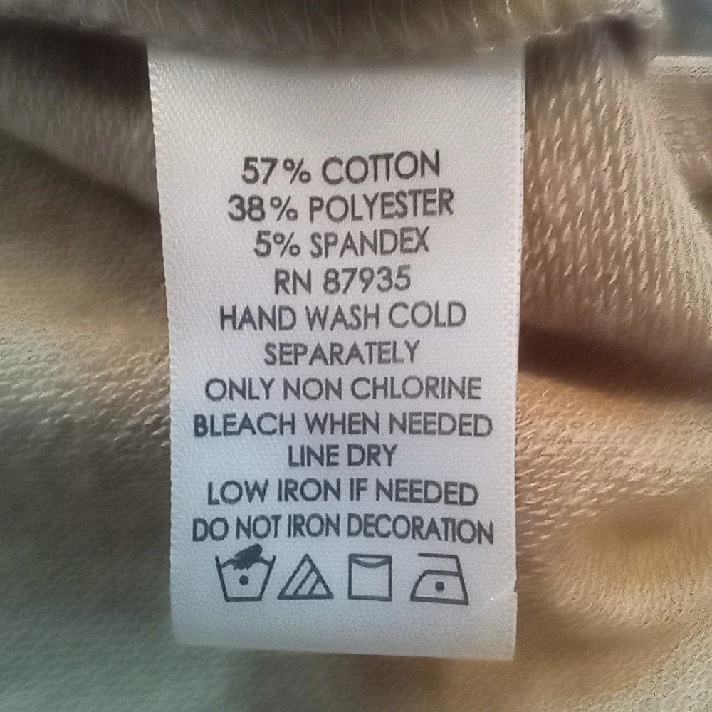 Susan Graver Weekend Jacket Coat Oatmeal French Terry Embellished Printed Size L